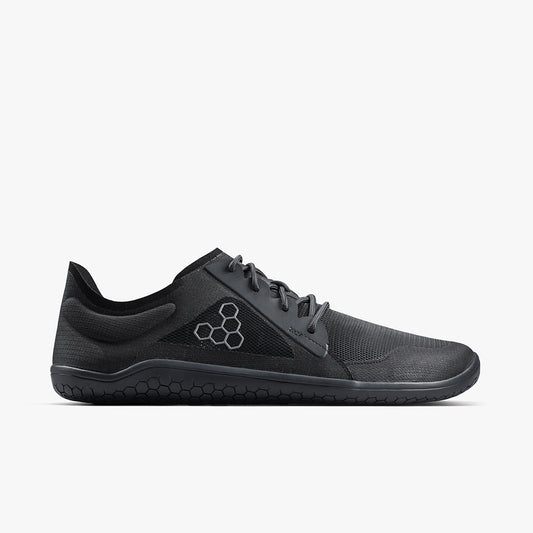 Black athletic shoe on a white background