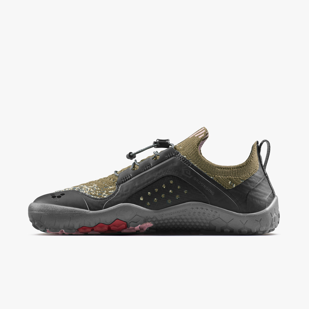 Vivobarefoot Primus Trail Knit FG Grounding Mens Dark Olive