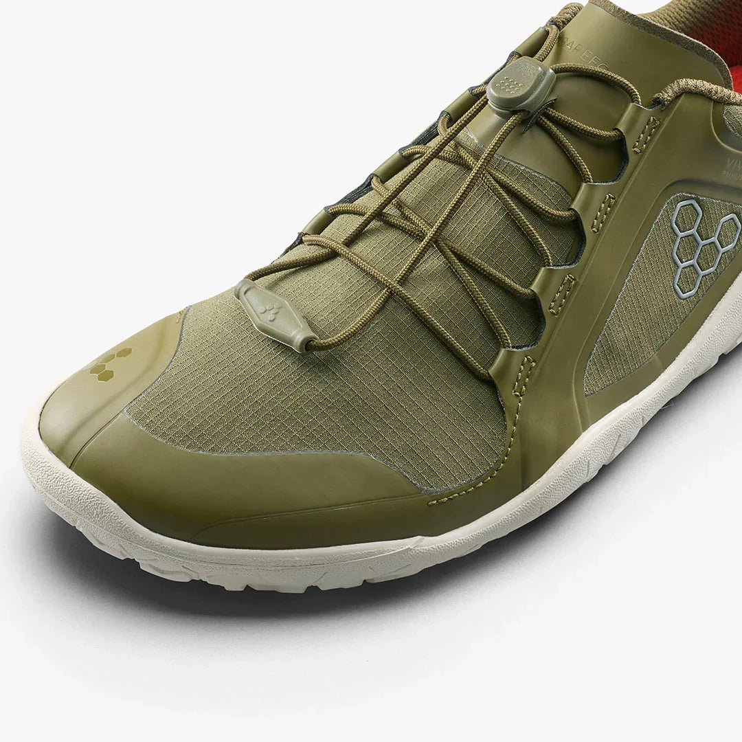 Vivobarefoot Primus Trail All Weather FG III Womens Dark Olive/White