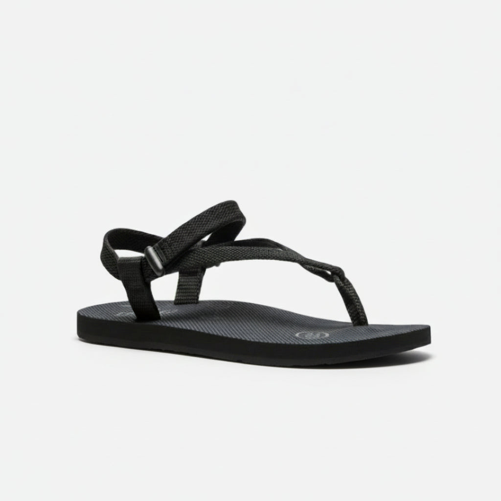 Black sandal on a white background