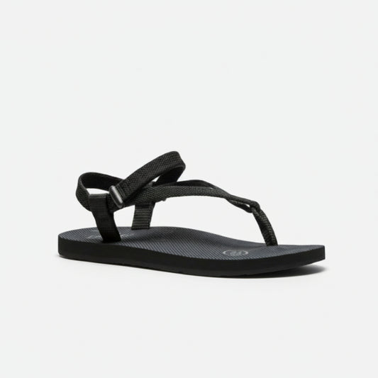 Black sandal on a white background