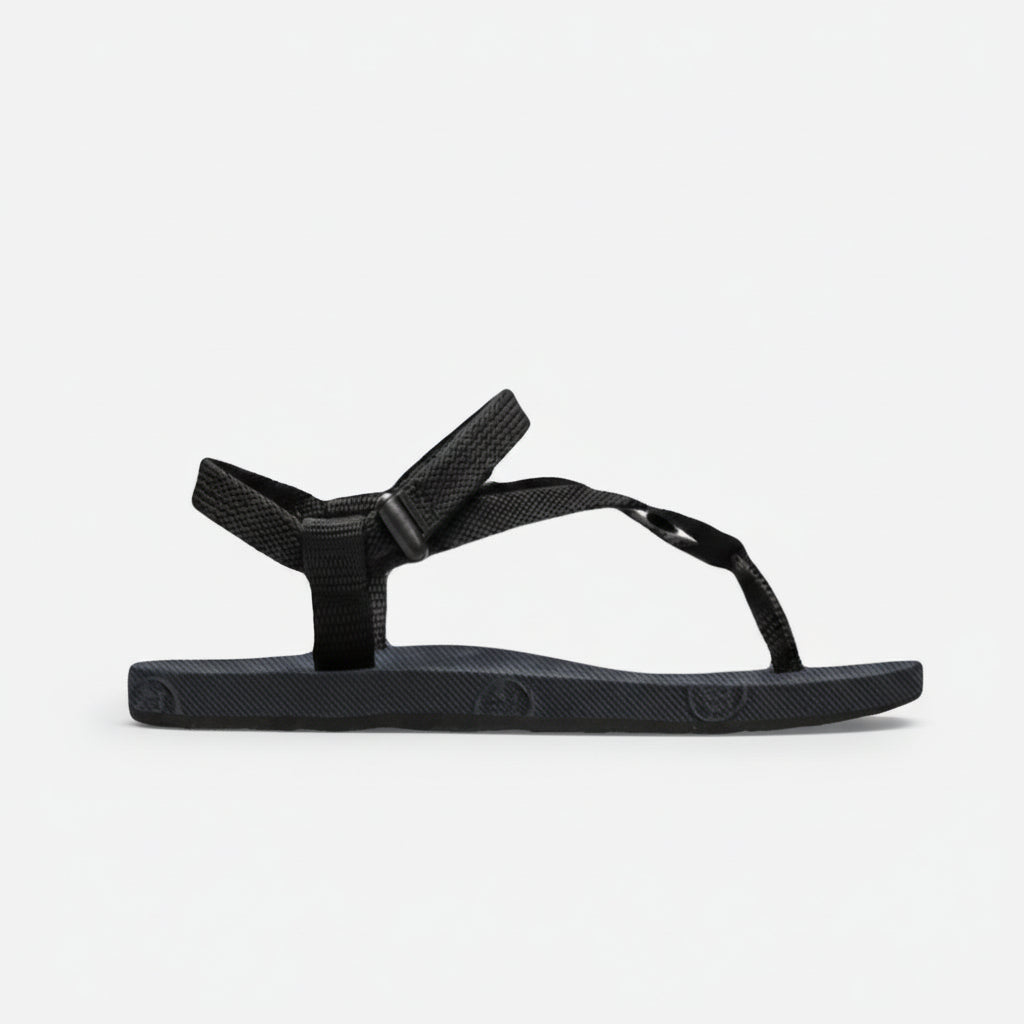 Black sandal on a white background