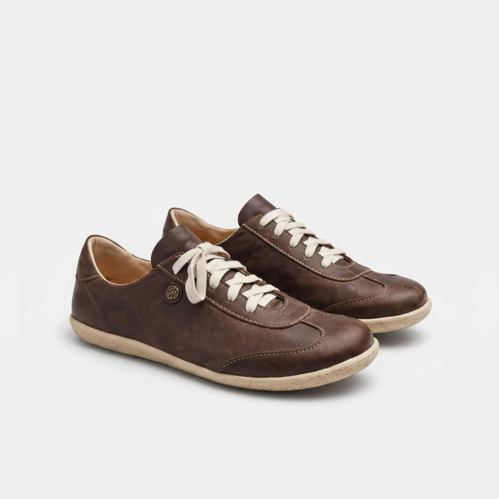 Esthe Wing Tip Unisex Barefoot Sneaker Matt Brown